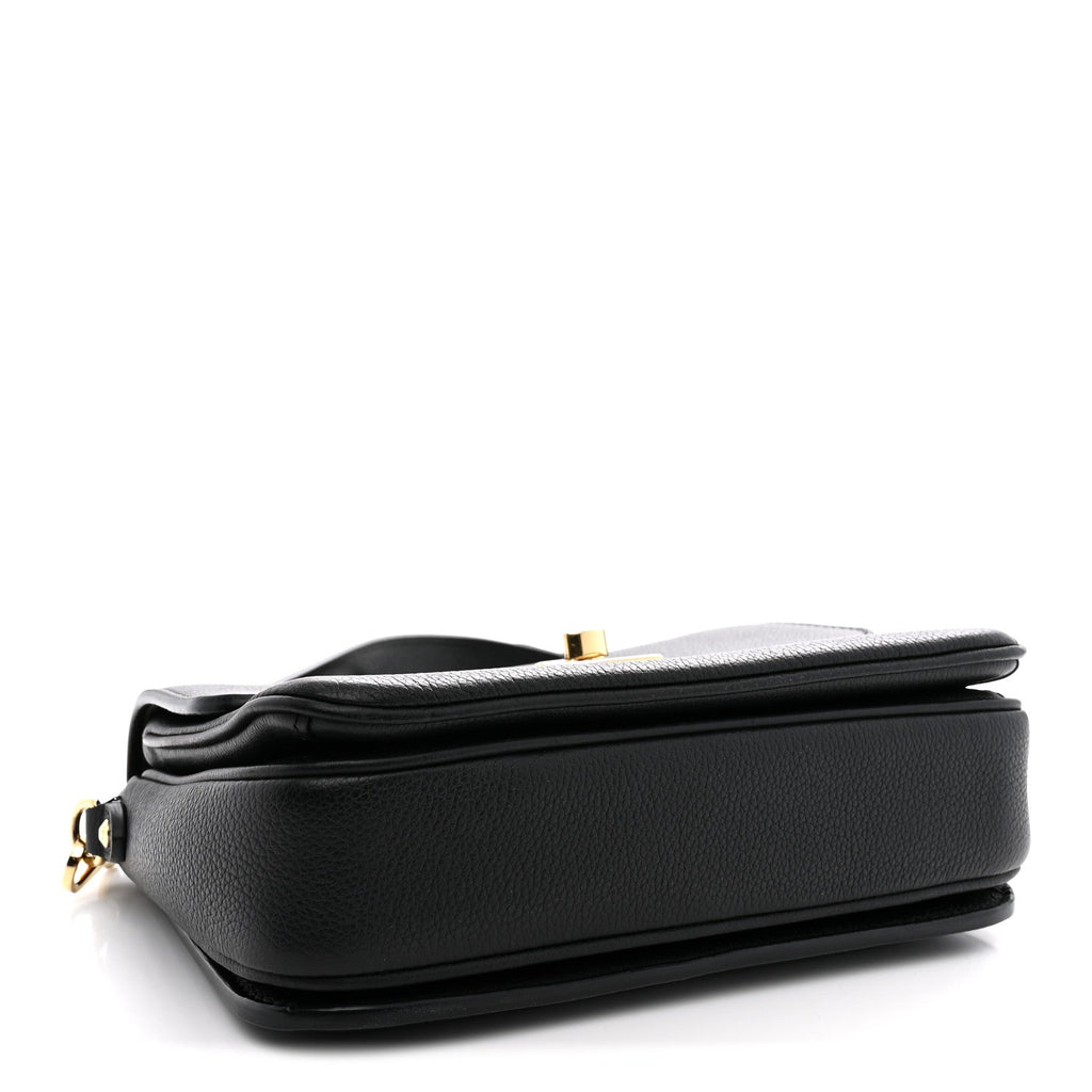 Grained Calfskin Lockme Oxford Black