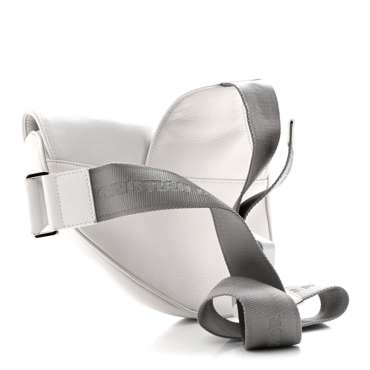 Grained Calfskin Mens Saddle Bag Latte