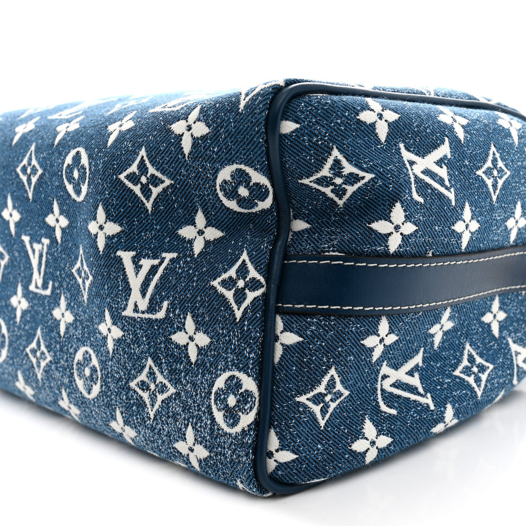 Monogram Jacquard Denim Speedy Bandouliere 25 Bleu