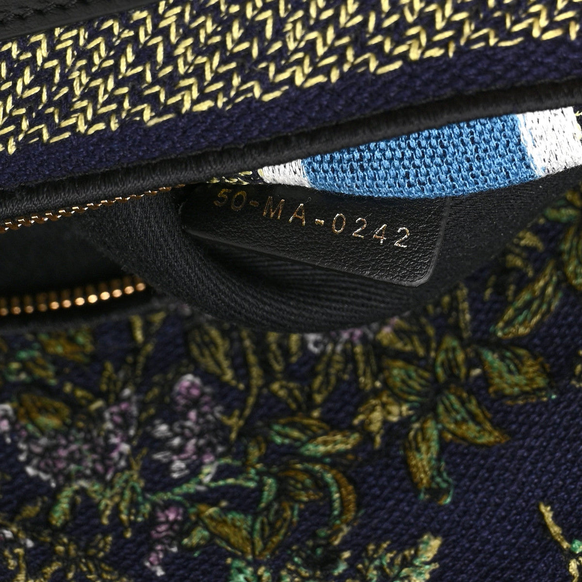 Canvas D-Constellation Embroidered Medium Lady D-Lite Bleu Multicolor