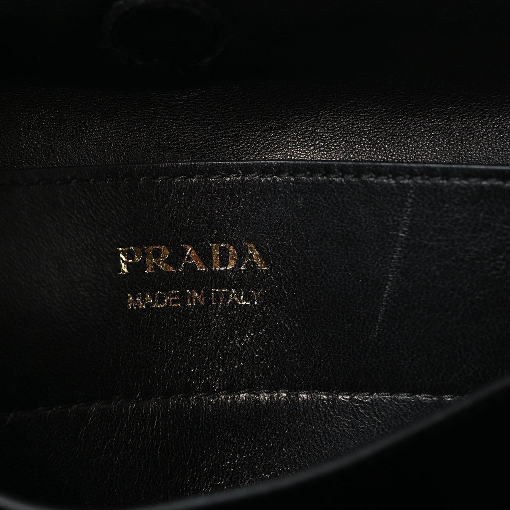 Cuir Medium Double Bag Fuoco Black
