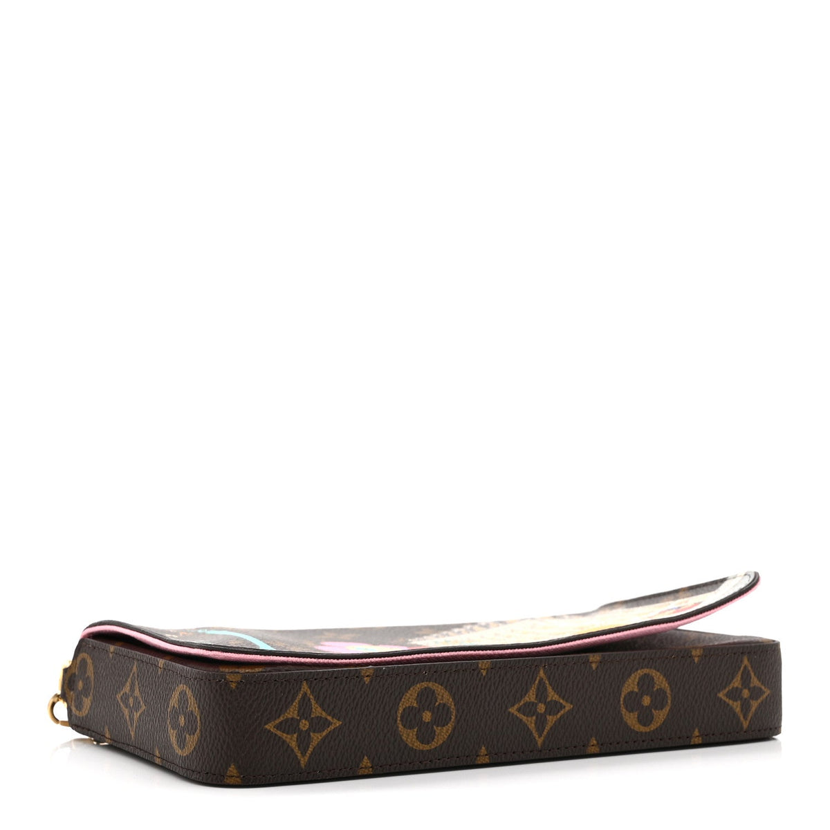 Monogram 2022 Christmas Animation Paris Pochette Felicie Chain Wallet Pink