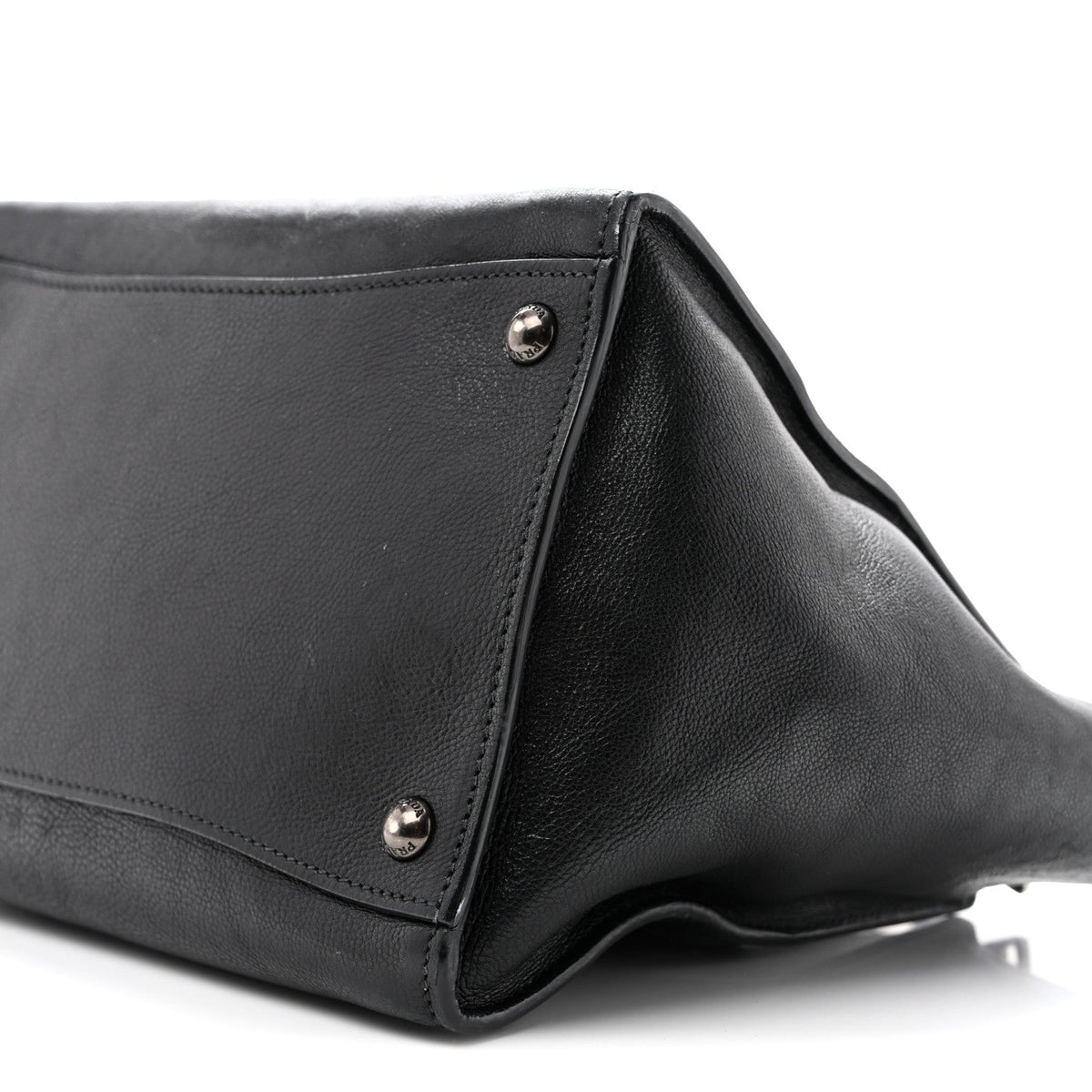 Glace Calf Twin Pocket Tote Black