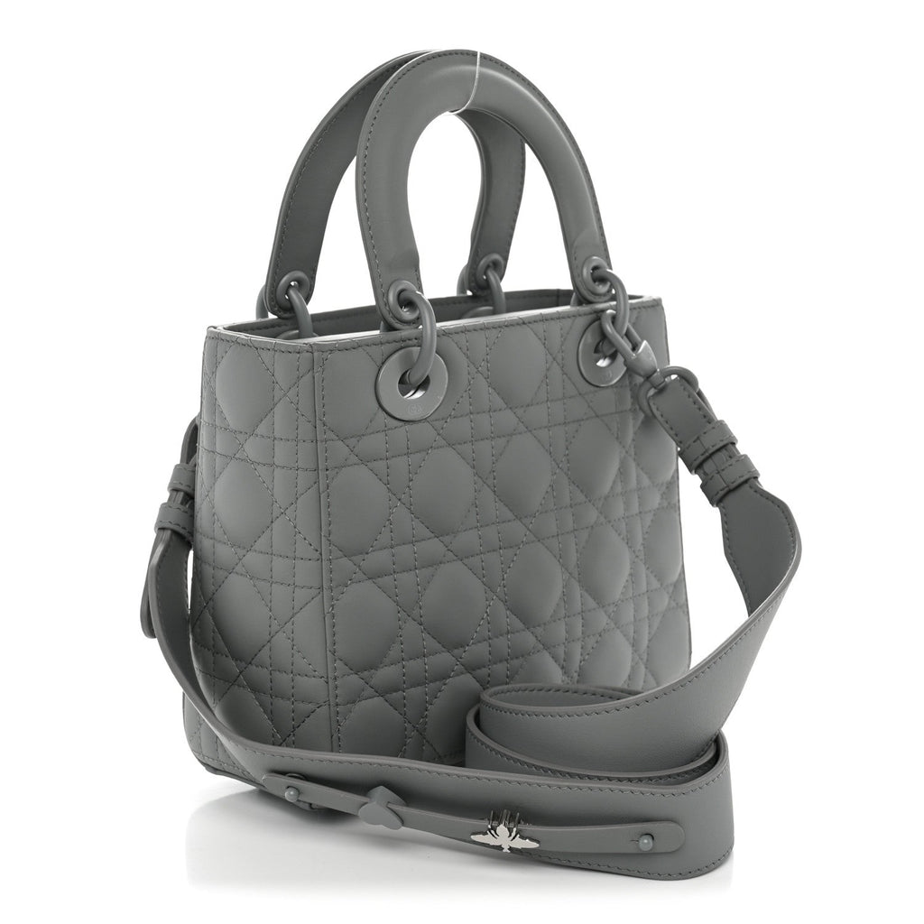 Ultra Matte Calfskin Cannage Small My ABCDior Lady Dior Grey