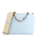 Lambskin Embossed Monogram Coussin PM Ice Blue
