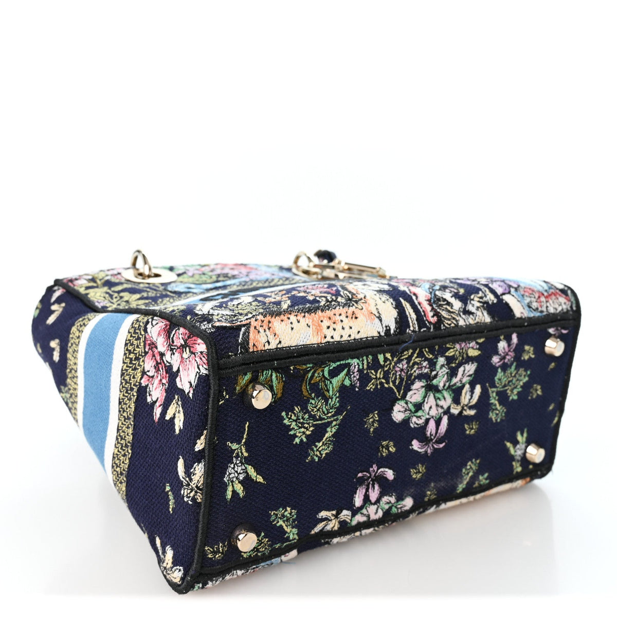 Canvas D-Constellation Embroidered Medium Lady D-Lite Bleu Multicolor