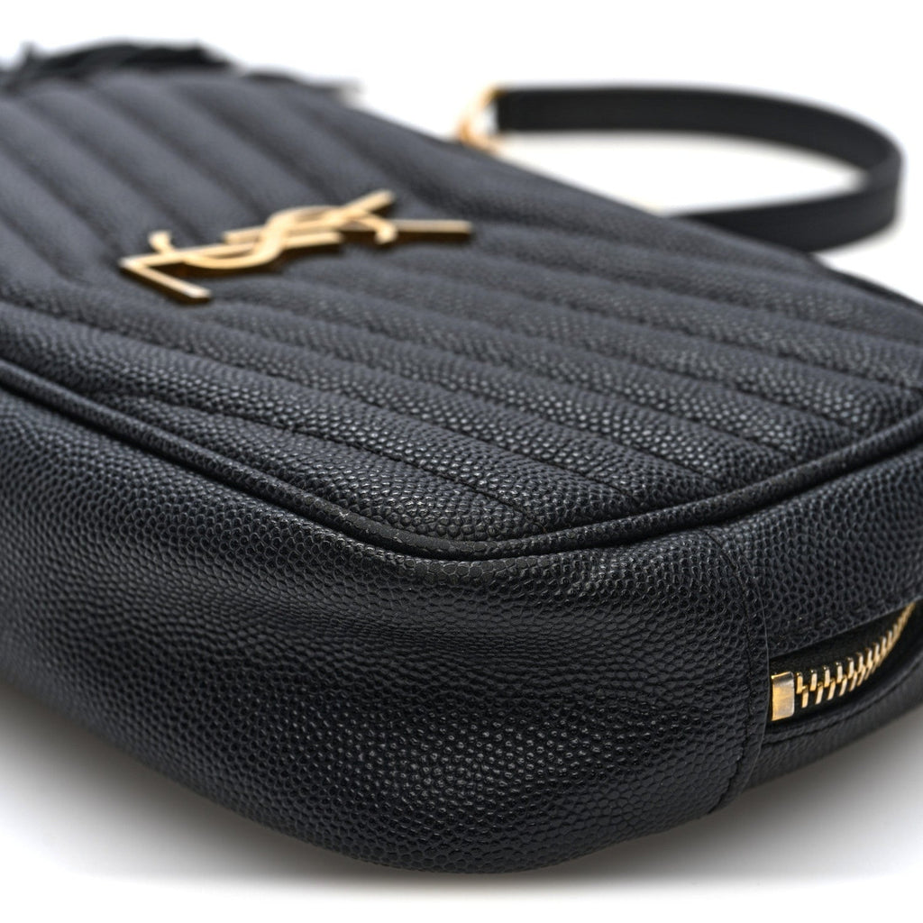 Grain De Poudre Matelasse Monogram Mini Lou Camera Bag Black