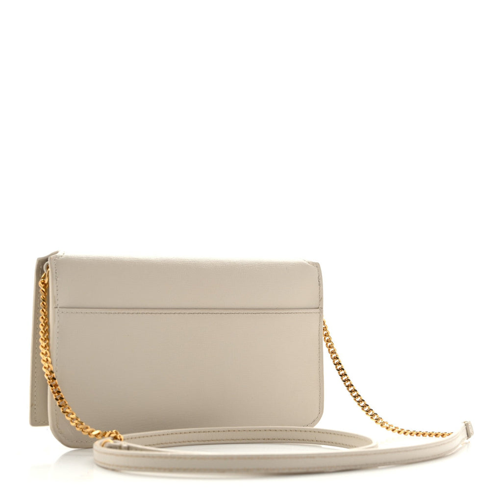 Smooth Calfskin Monogram Phone Holder Crossbody Crema Soft