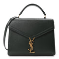 Grain de Poudre Medium Classic Monogram Cassandra Top Handle Vert Fonce