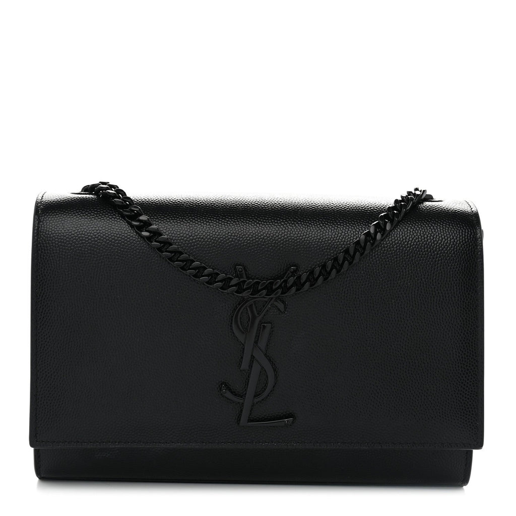 Grain De Poudre Small Classic Monogram Monochrome Kate Satchel Black