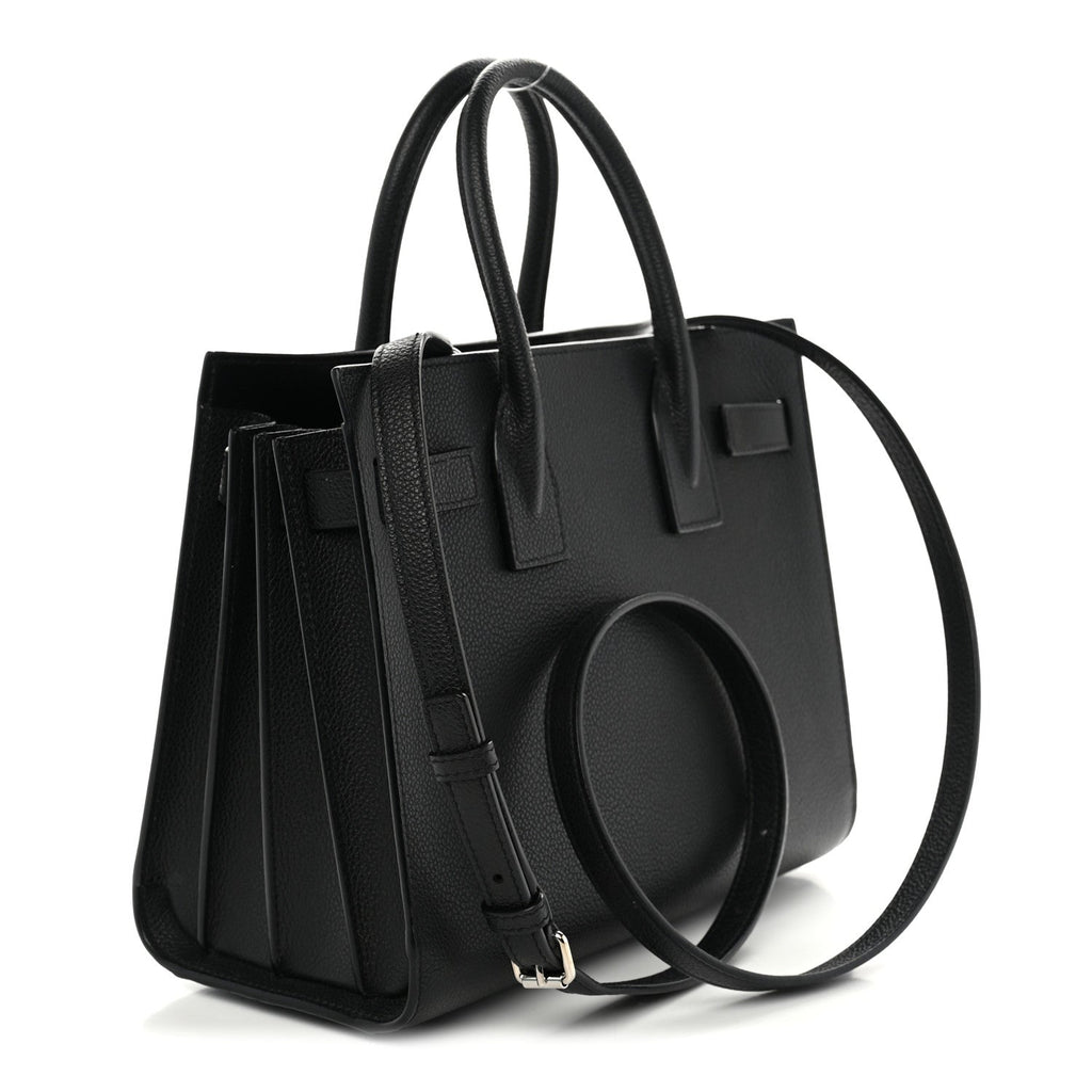Grained Calfskin Baby Sac De Jour Souple Black