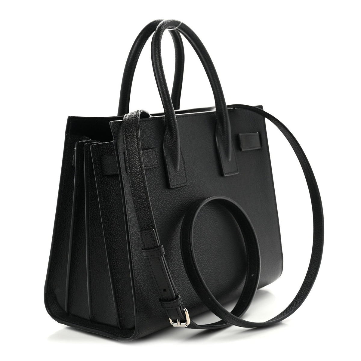 Grained Calfskin Baby Sac De Jour Souple Black
