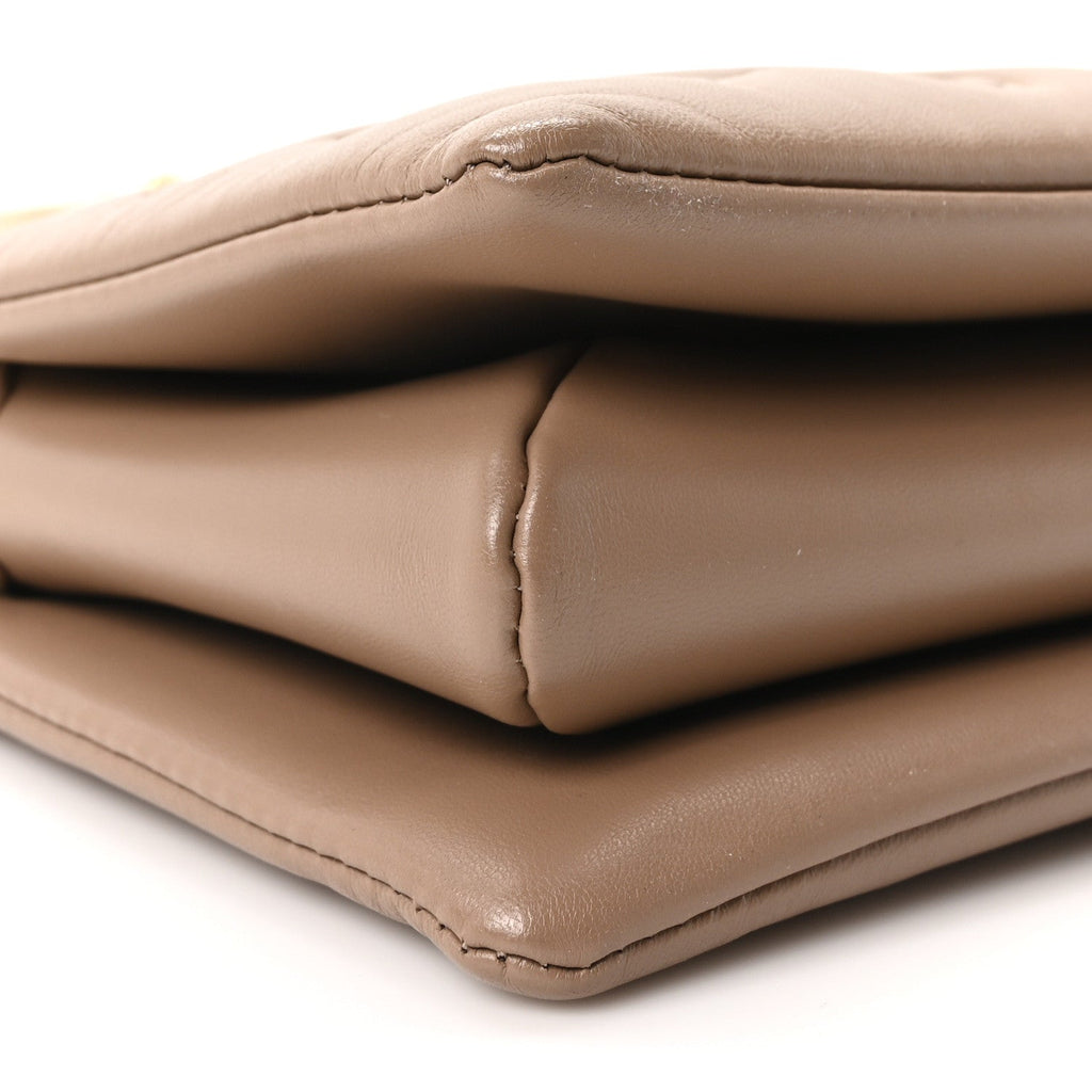 Lambskin Embossed Monogram Coussin PM Taupe
