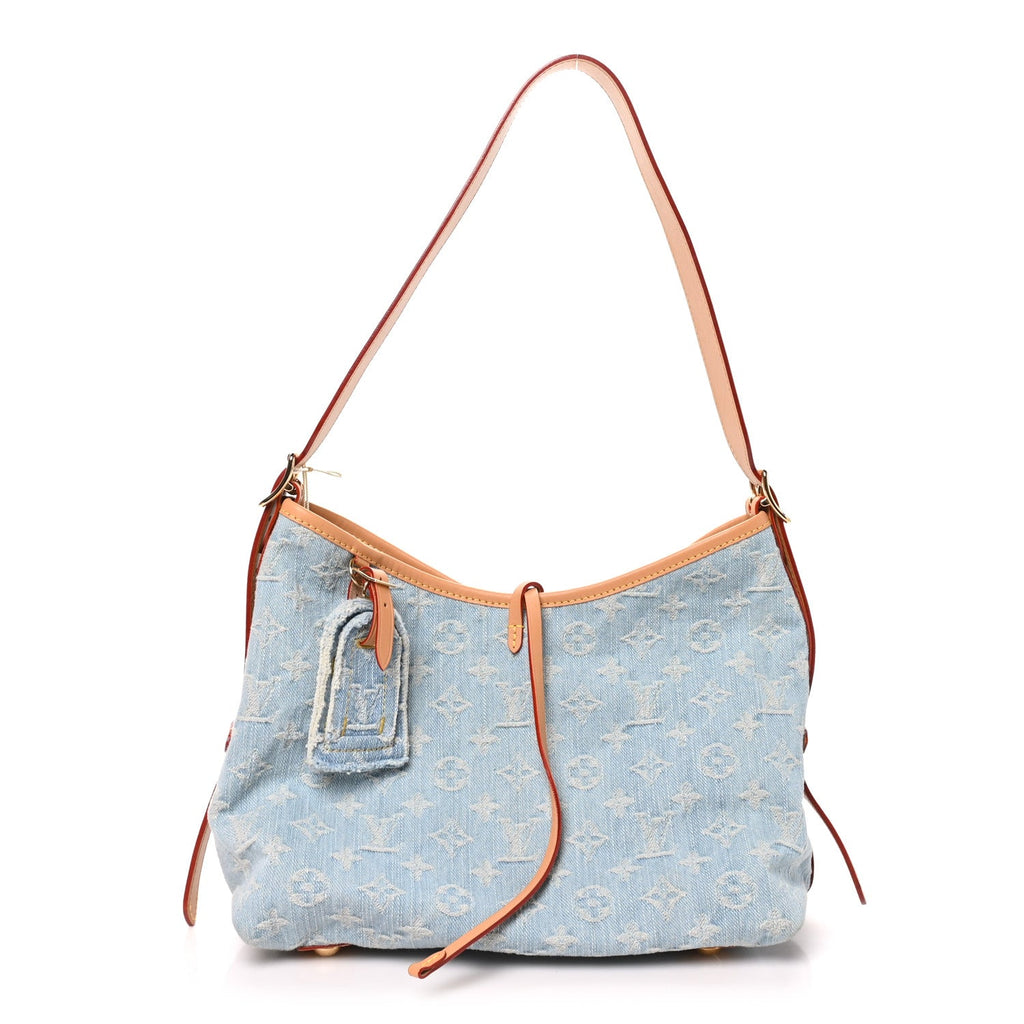 Monogram Denim CarryAll PM Sky Blue