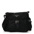 Tessuto Nylon Saffiano Small Vela Messenger Black