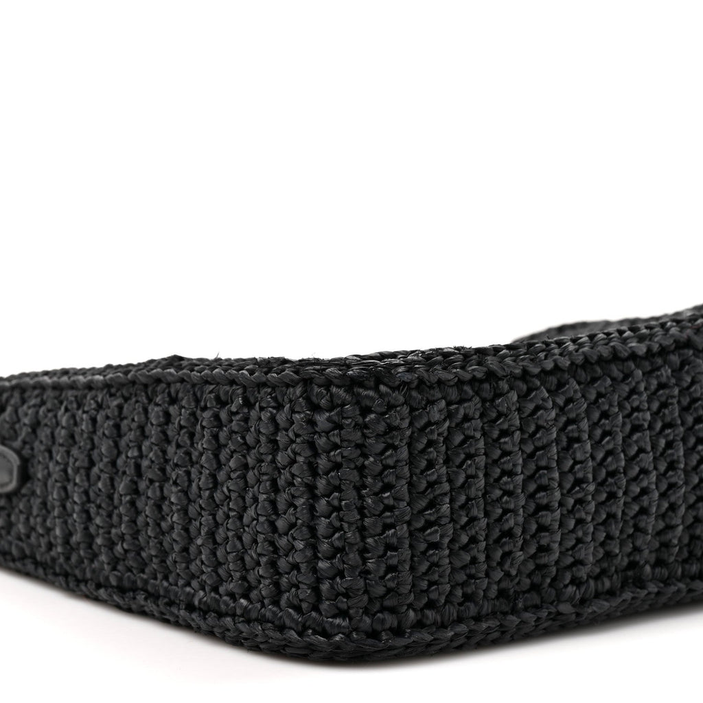 Yarn Raffia Effect Crochet Re-Edition 2005 Shoulder Bag Black