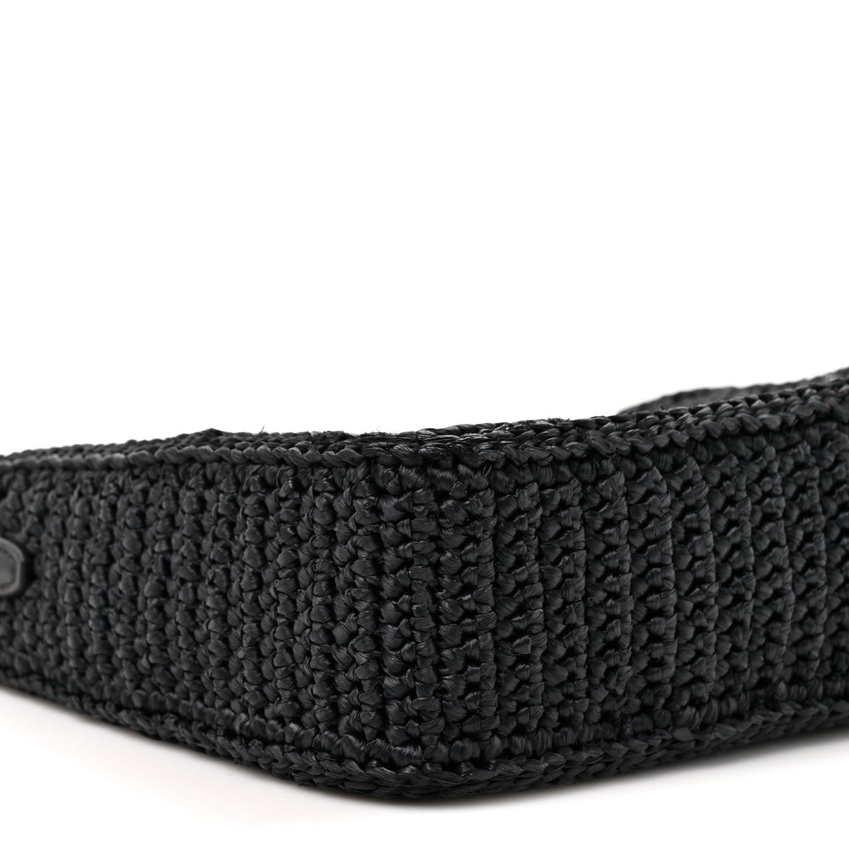 Yarn Raffia Effect Crochet Re-Edition 2005 Shoulder Bag Black