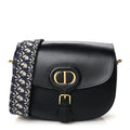 Box Calfskin Large Bobby Flap Black