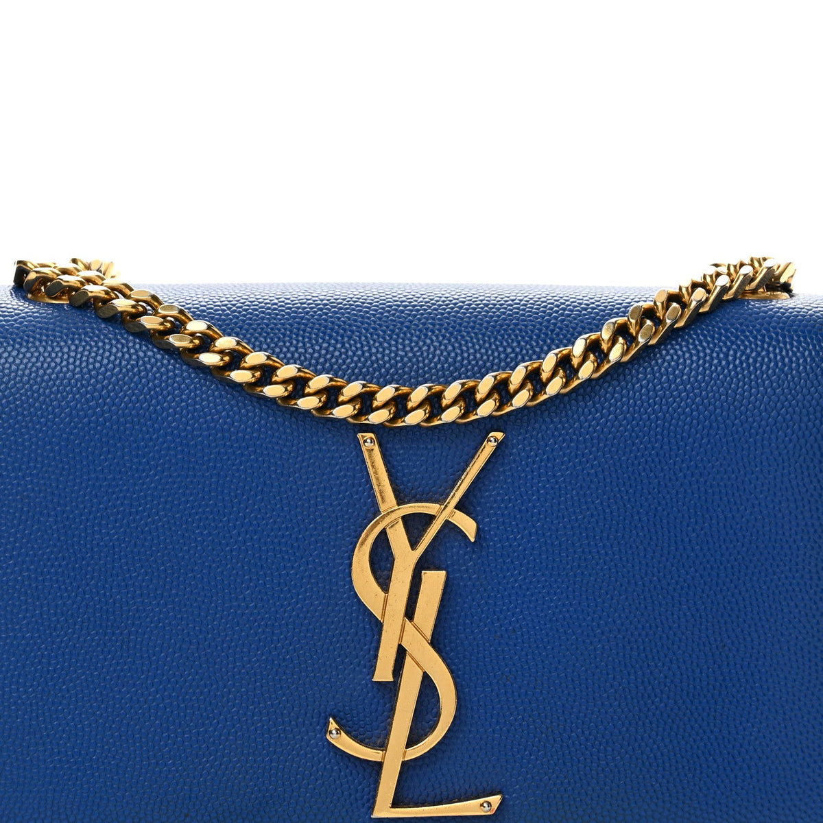 Grain De Poudre Small Classic Monogram Kate Satchel Royal Blue
