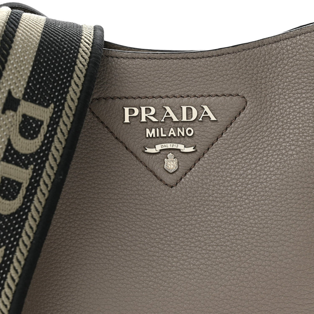 Vitello Daino Soft Mini Hobo Messenger Bag Argilla
