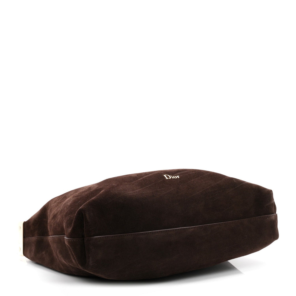 Suede Calfskin Medium Diorly Bag Chocolate