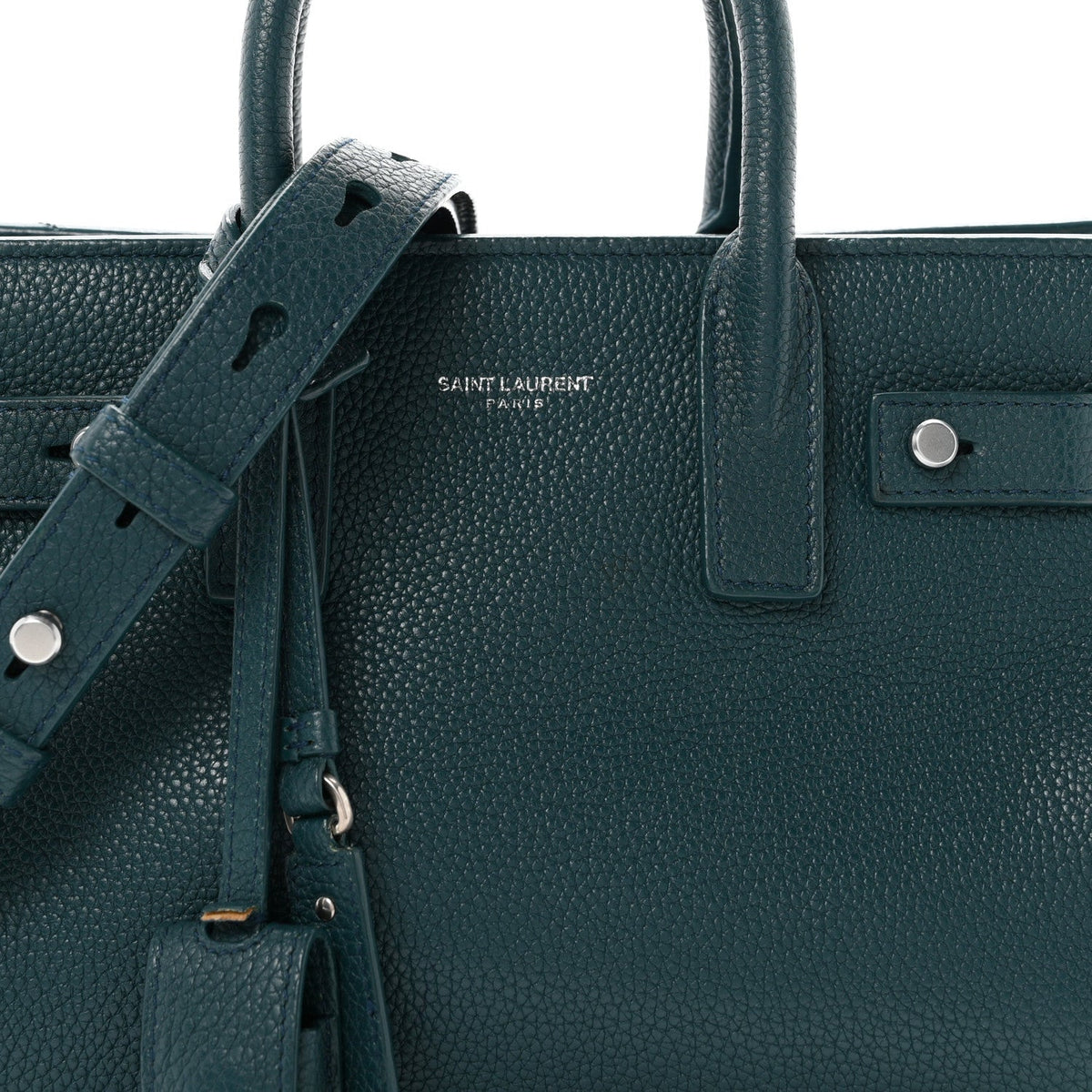 Grained Calfskin Nano Sac De Jour Souple Teal Green