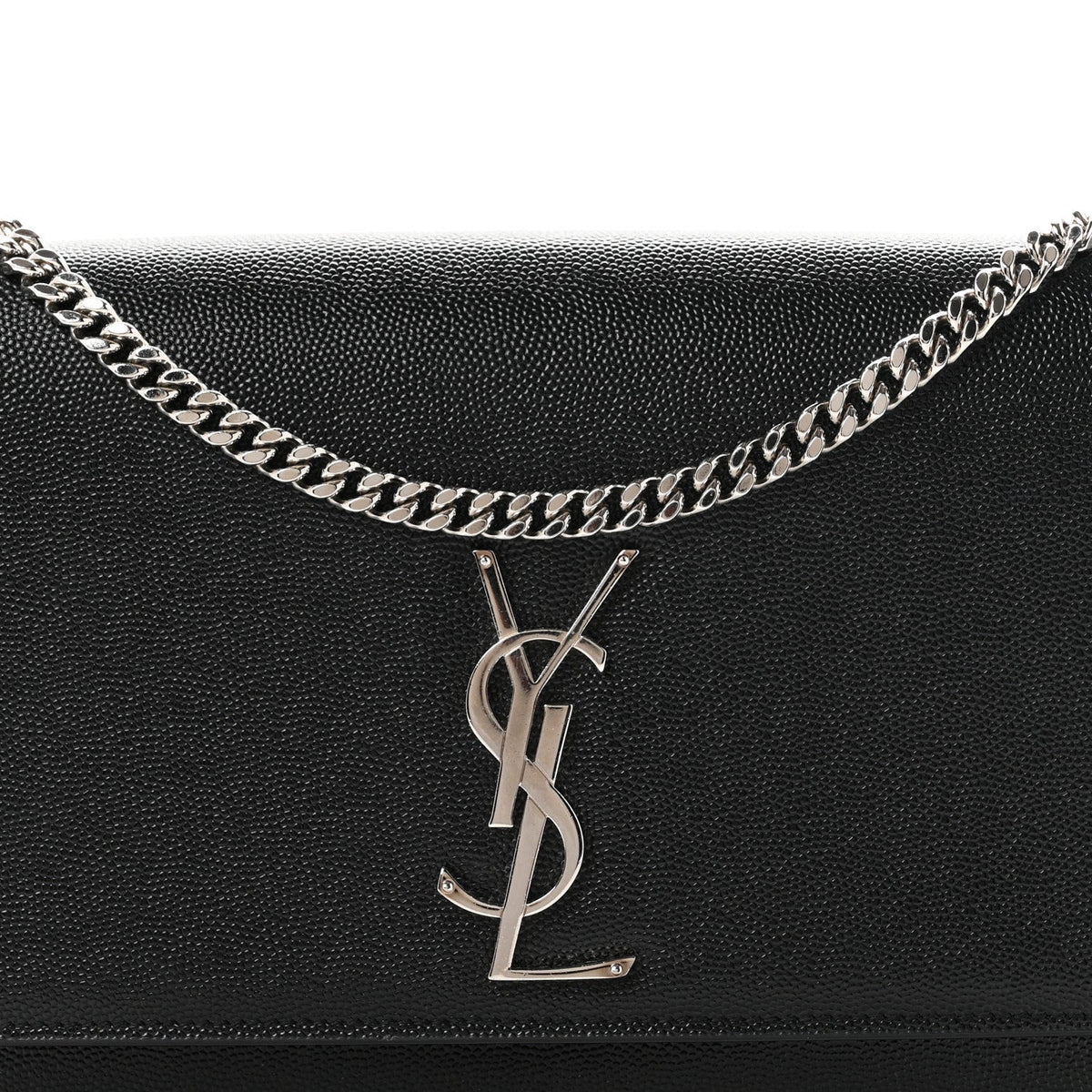 Grain De Poudre Medium Classic Monogram Kate Satchel Black