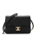 Caviar Quilted Like A Wallet Flap Black