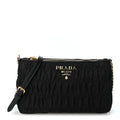 Tessuto Nylon Gaufre Shoulder Bag Black