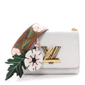Epi Asnieres Flowers Twist Shoulder Bag PM White