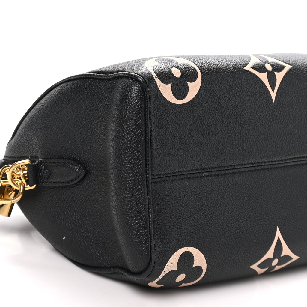 Empreinte Monogram Giant Speedy Bandouliere 25 Black Beige