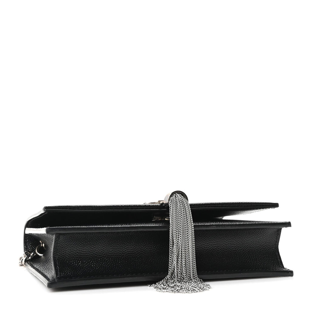 Grain De Poudre Classic Monogram Kate Tassel Chain Wallet Black