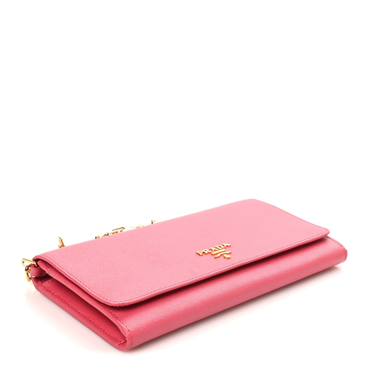 Saffiano Metal Oro Chain Wallet Ibisco