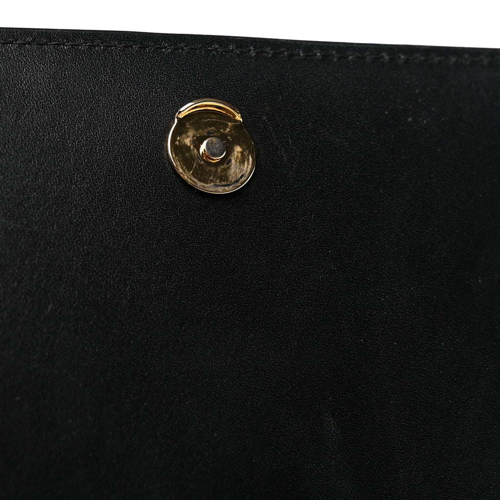 Smooth Calfskin Medium Classic Monogram Kate Satchel Black