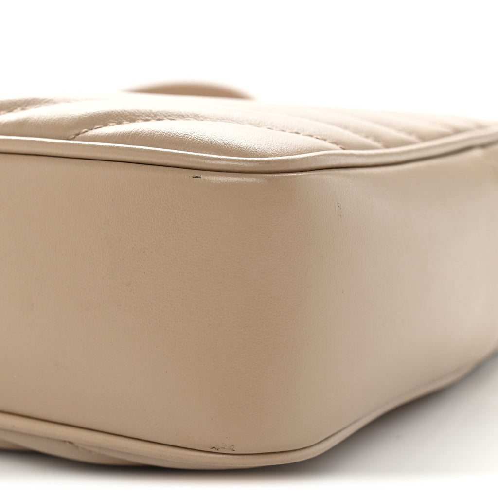 Calfskin Matelasse Monogram Lou Camera Bag Dark Beige