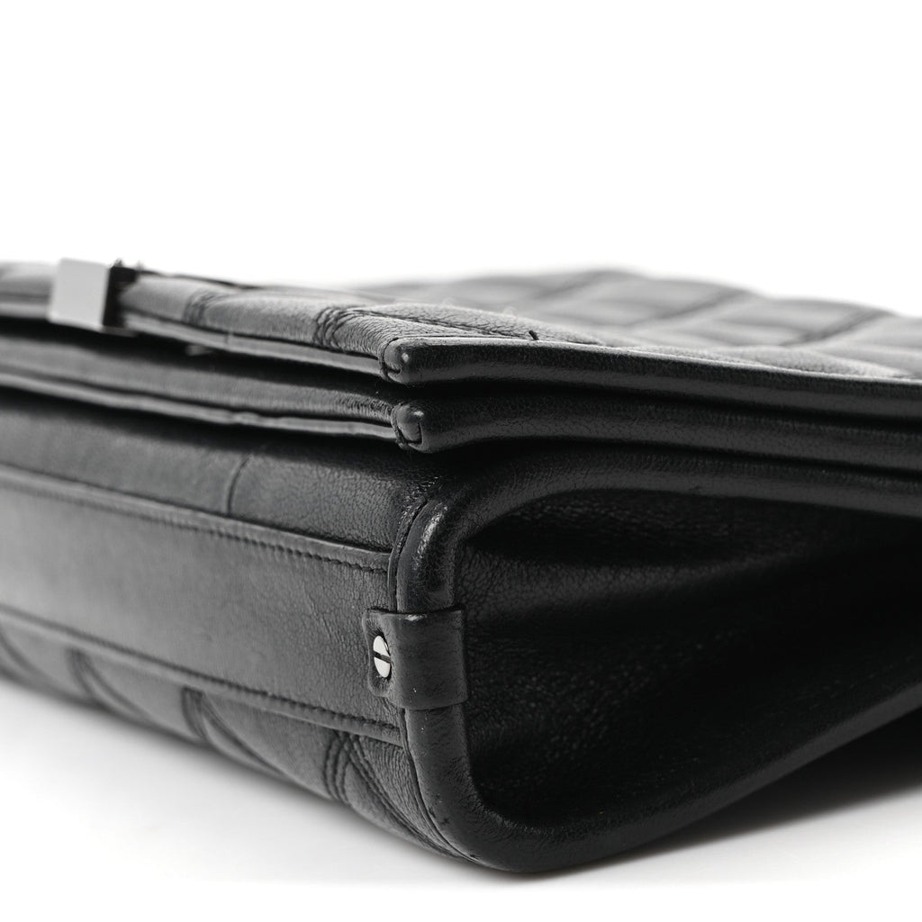 Lambskin Quilted Mini Becky Chain Bag Black