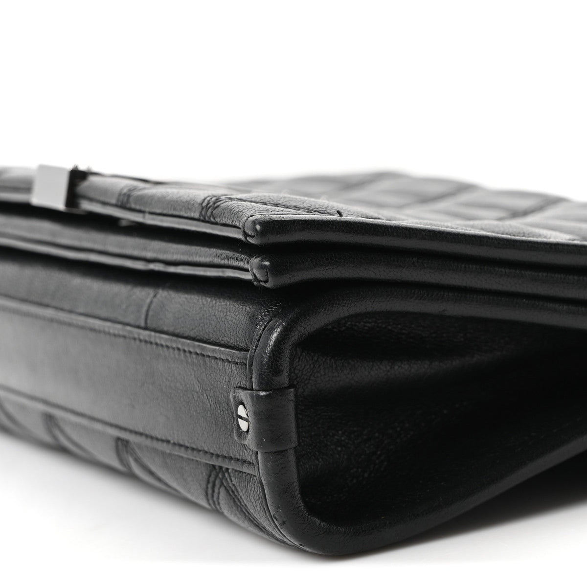Lambskin Quilted Mini Becky Chain Bag Black