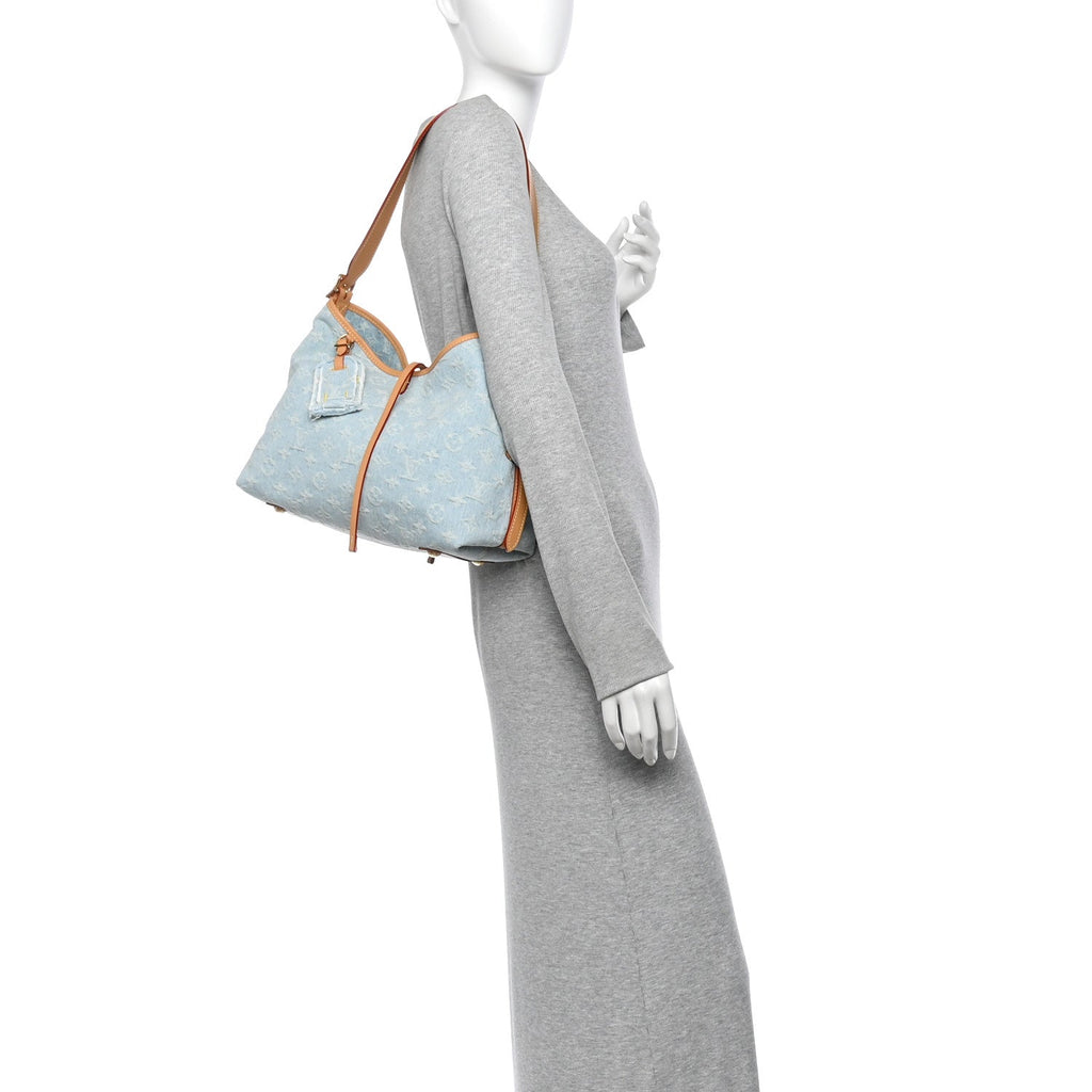 Monogram Denim CarryAll PM Sky Blue