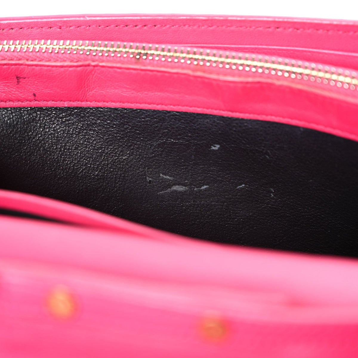 Patent Calfskin Monogram Kate Wallet On Chain Fresh Fuxia