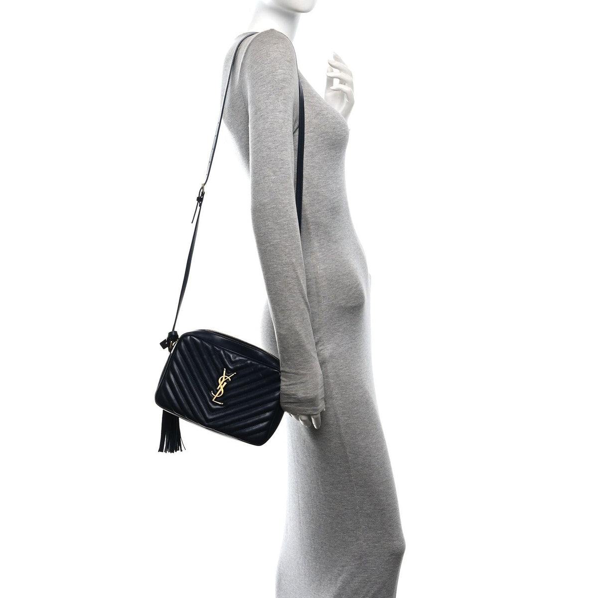 Calfskin Matelasse Monogram Lou Camera Bag Navy