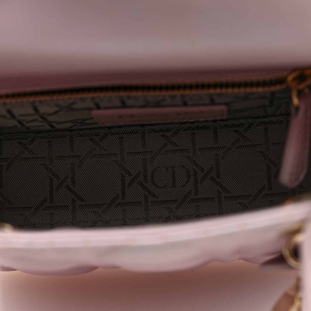 Lambskin Cannage Mini Lady Dior Powder Pink