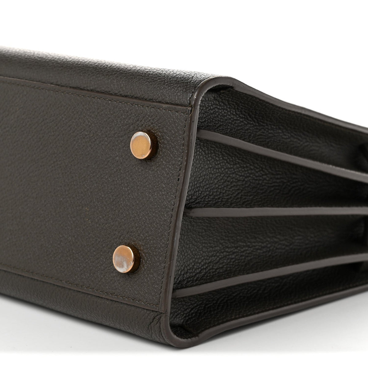 Grained Calfskin Baby Sac De Jour Fog