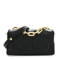 Lambskin Embossed Monogram Pochette Coussin Crossbody Black