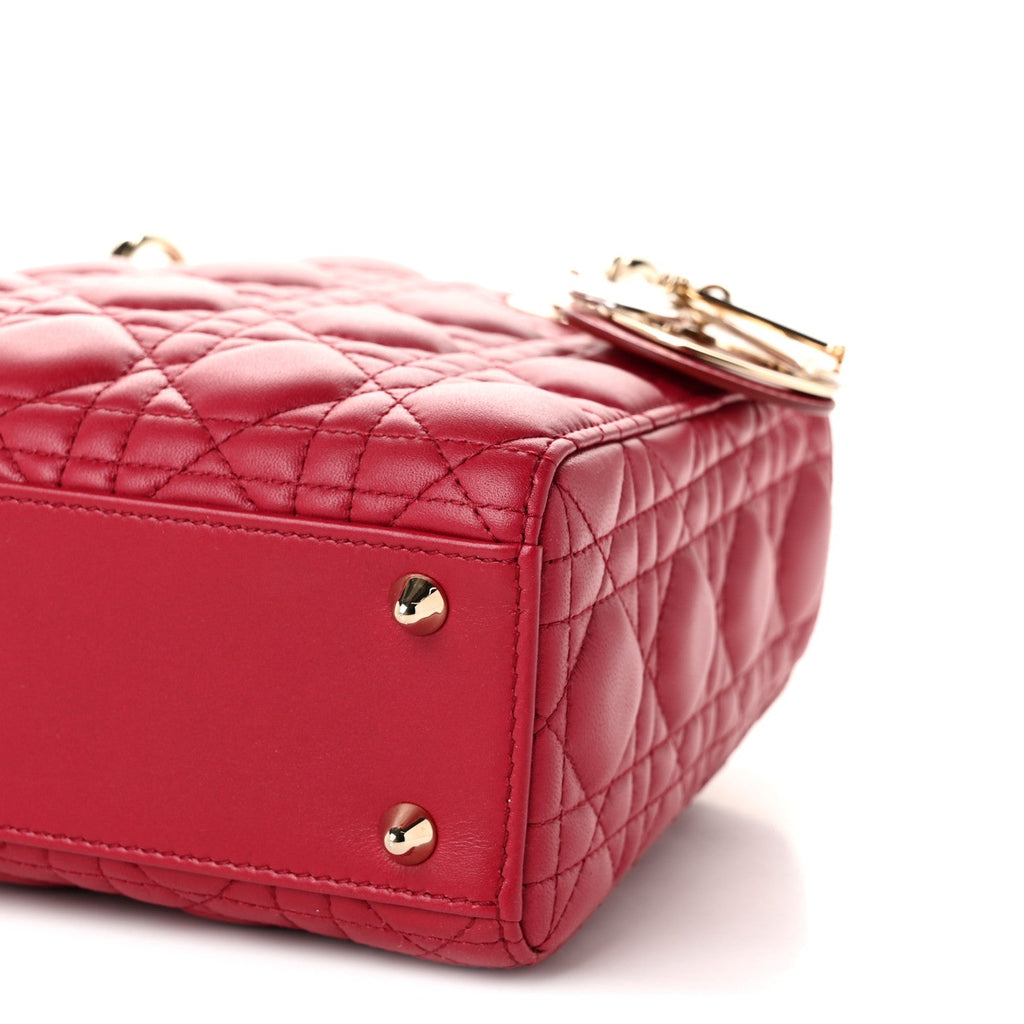 Lambskin Cannage Small My ABCDior Lady Dior Red