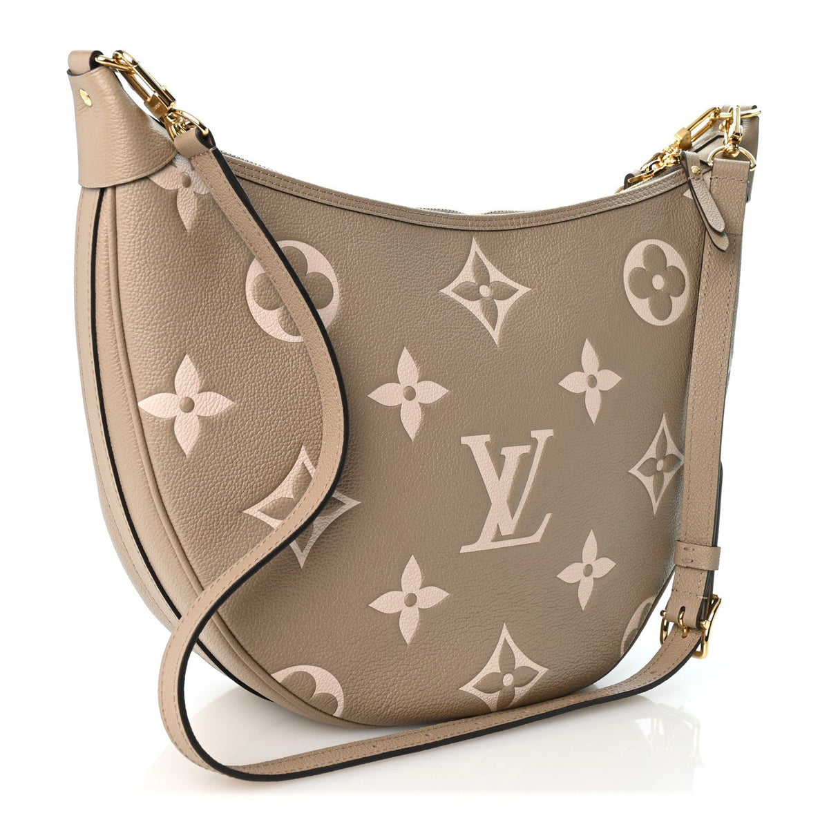Empreinte Monogram Giant Loop Hobo Dove Gray Cream