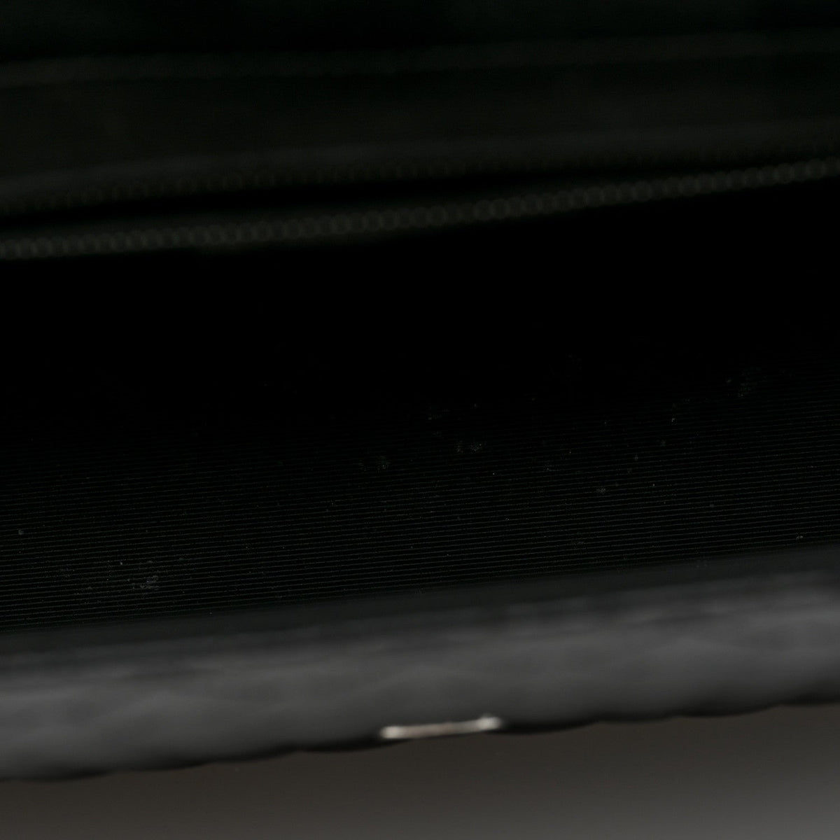 Grain De Poudre Textured Mixed Matelasse Large Triquilt Monogram Monochrome Satchel Black