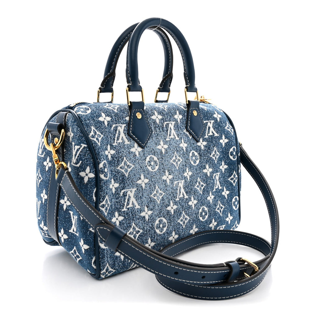 Monogram Jacquard Denim Speedy Bandouliere 25 Bleu