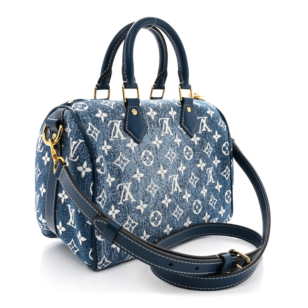 Monogram Jacquard Denim Speedy Bandouliere 25 Bleu