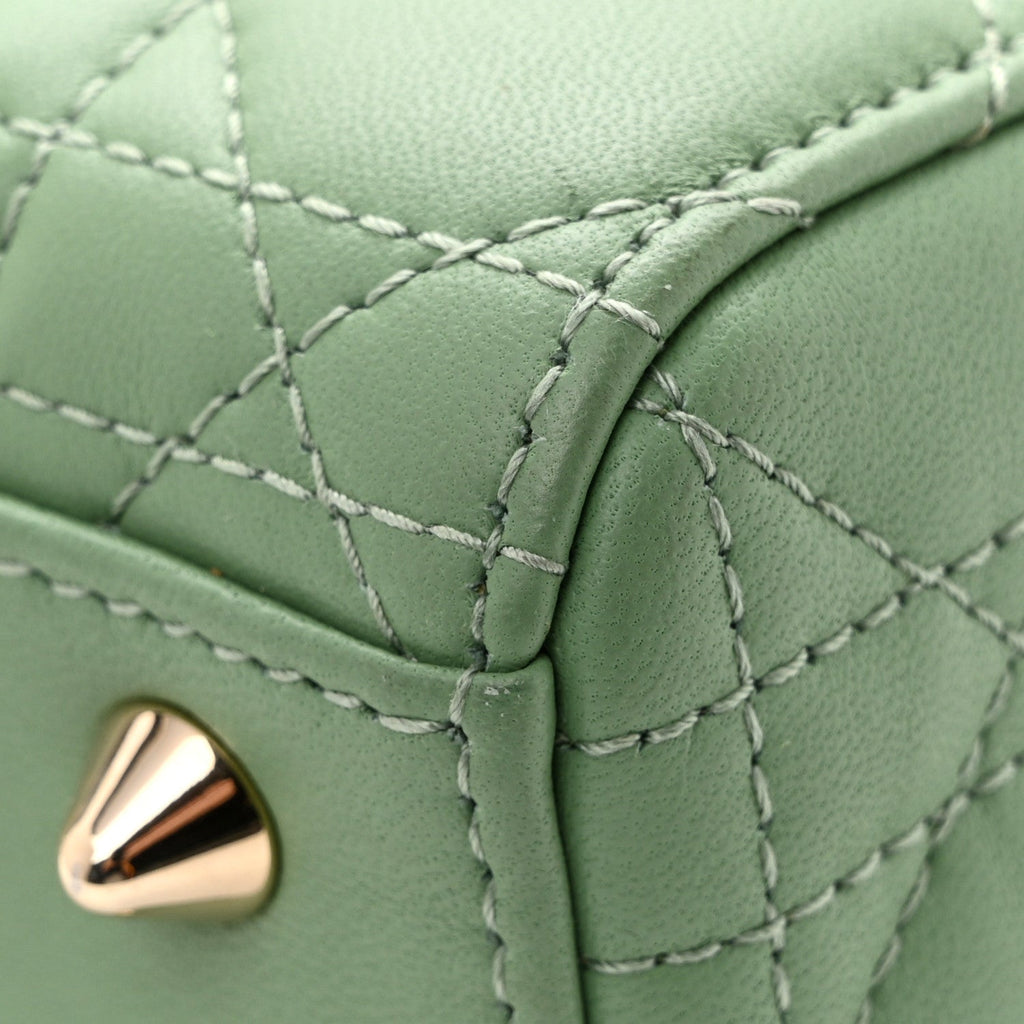 Lambskin Cannage Small My ABCDior Lady Dior Cedar Green