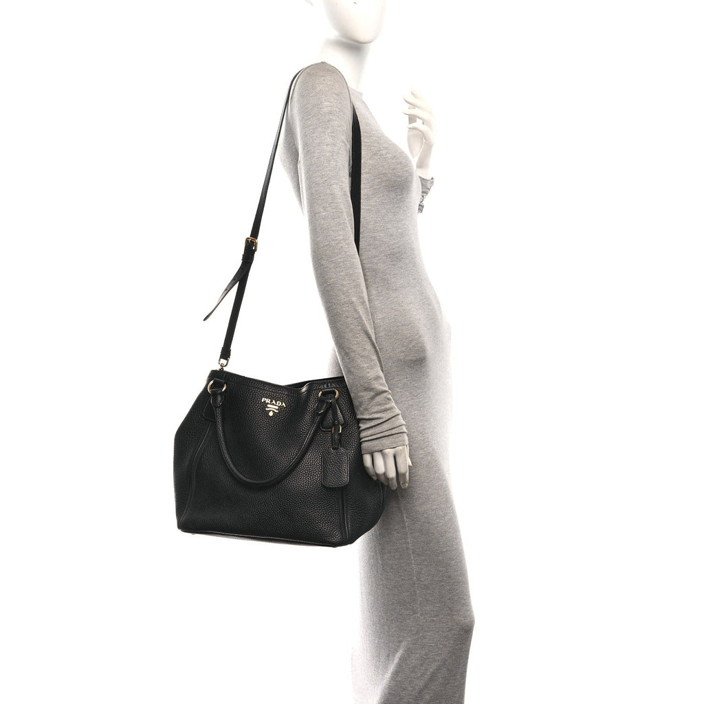 Vitello Daino Tote Black